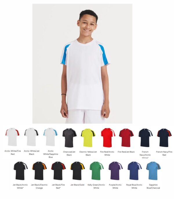 AWD JC003B Kid's Contrast Cool Tee