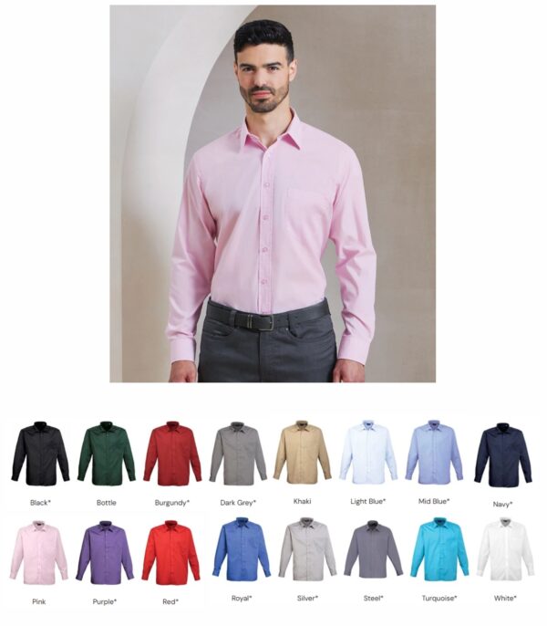 Premier PR200 long sleeve formal shirt