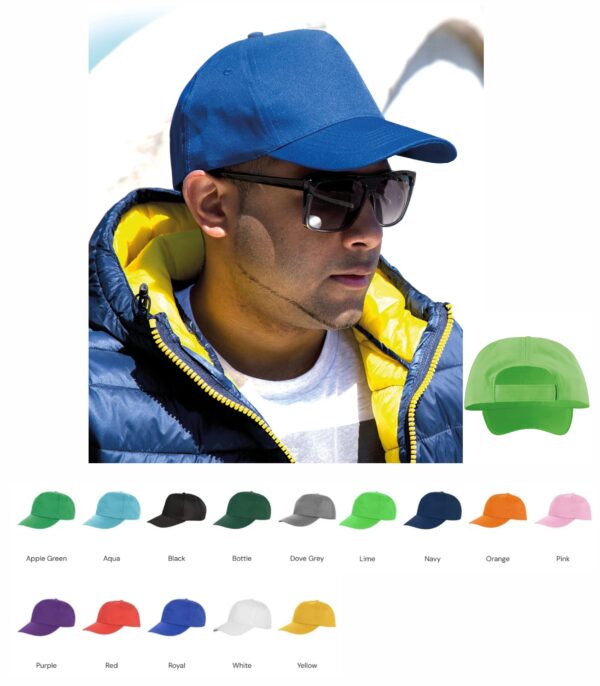 Result RC080 Houston 5 Panel Printers Cap