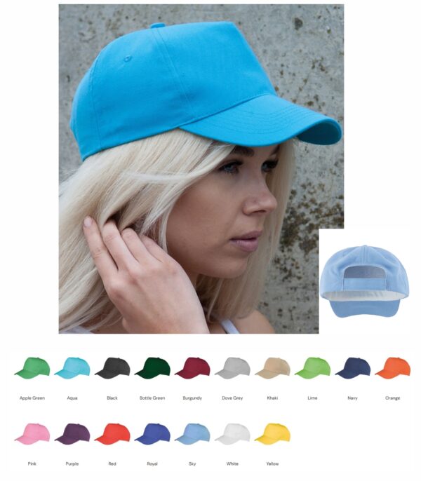 Result RC084 Boston 5 Panel Printers Cap