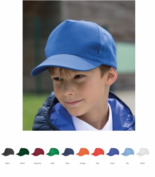 Result RC084B Kids Boston 5 Panel Printers Cap