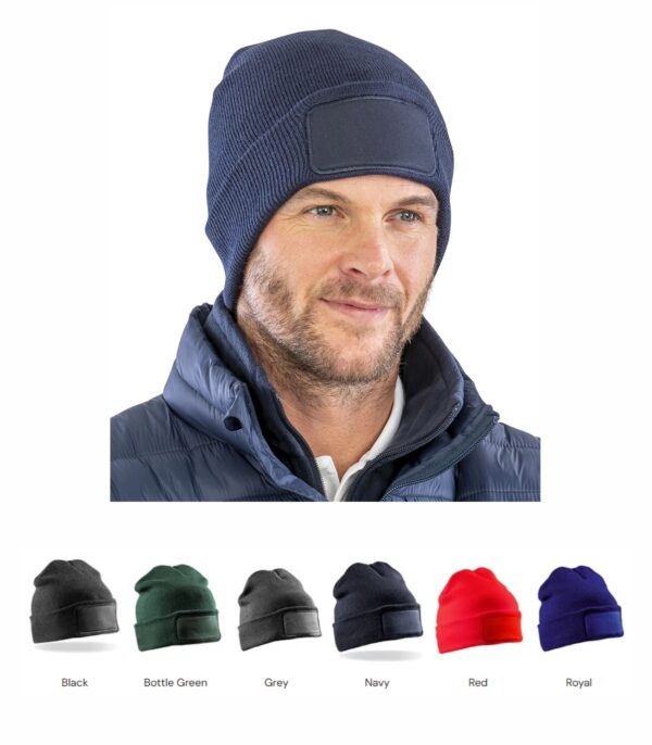 Result RC927 Recycled Double Knit Printers Beanie