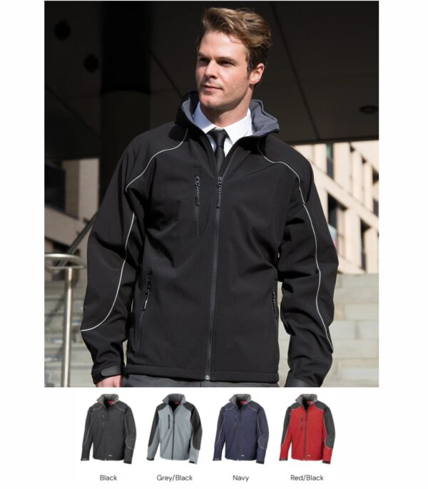 Result RS118 Work-Guard Hooded Soft Shell Jacket