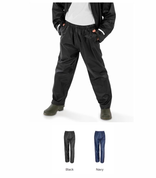 Result Core RS226B Junior Waterproof Over Trousers