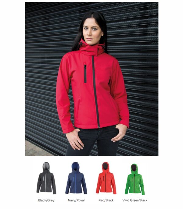 Result RS230F Ladies Hooded Soft Shell Jacket