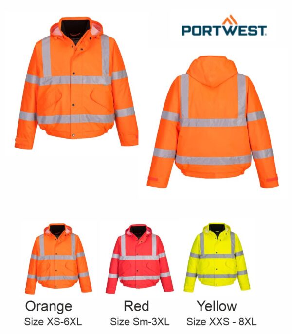 S463 Hi Vis Winter Bomber Jacket