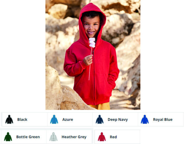 Fruit of the Loom SS16B Zipped Hoodie