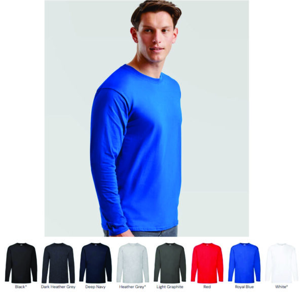 Fruit of the Loom SS21 Value weight long sleeve tee