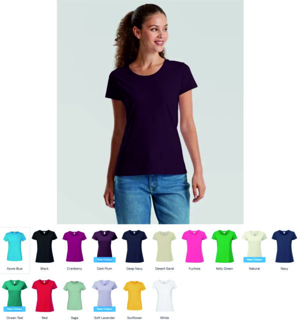 Fruit of the Loom SS720 Ladies Iconic Ringspun Premium T-Shirt