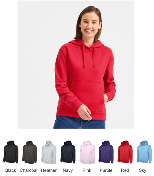 Uneek UC510 Ladies Deluxe Hooded Sweatshirt