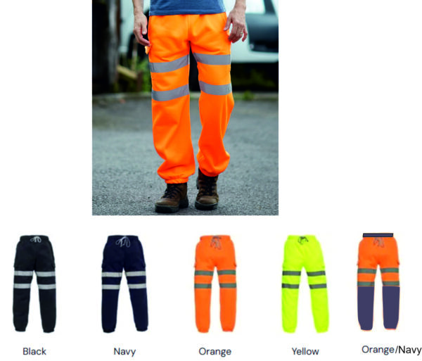 YK034 Yoko Hi-Vis Jog Pants