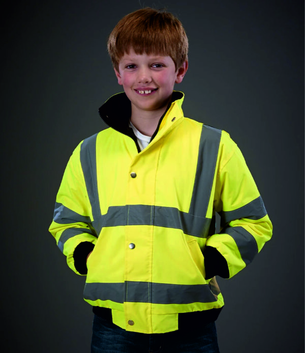 YK200B Kids Hi-Vis Bomber Jacket
