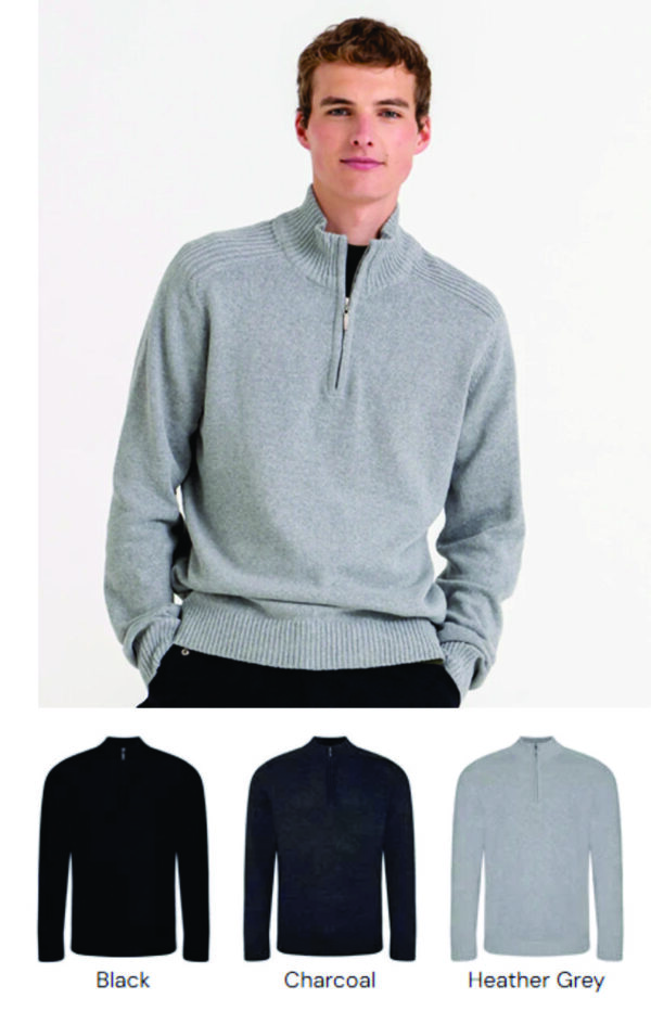 EA061 Ecologie Wakham Zip Neck Sustainable Sweater