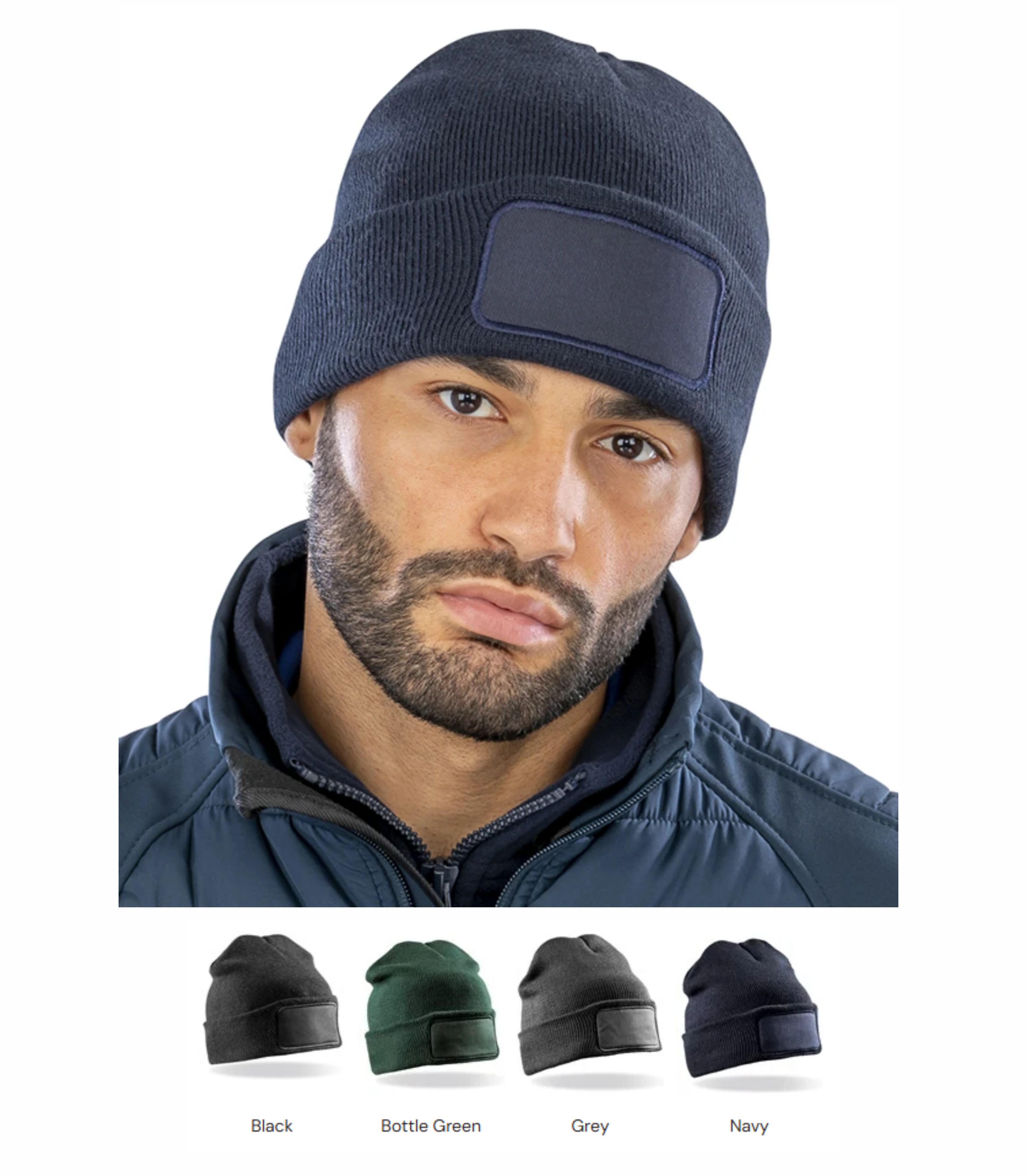 RC027 Result Winter Essentials Double Knit Printers Beanie