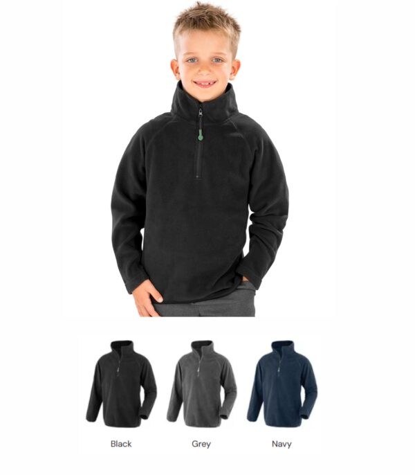 Result RS905B Genuine Recycled Kids Zip Neck Micro Fleece
