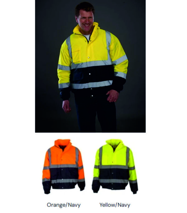 Yoko YK201 Hi Vis Two Tone Bomber Jacket