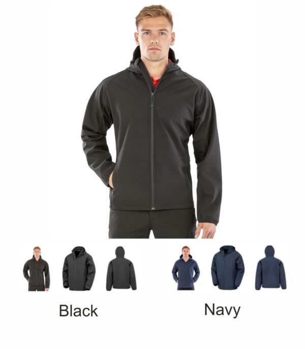 RS911M Result Recycled 3 Layer Hooded Soft Shell Jacket