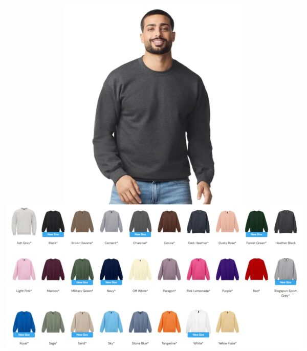 Gildan GD67 SoftStyle Midweight Crew Neck Sweatshirt
