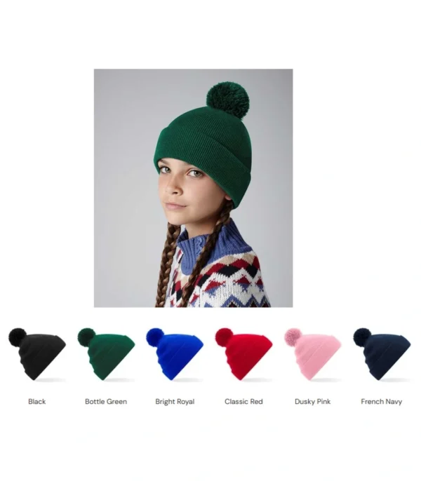Beechfield B426B Junior original Pom Pom Beanie