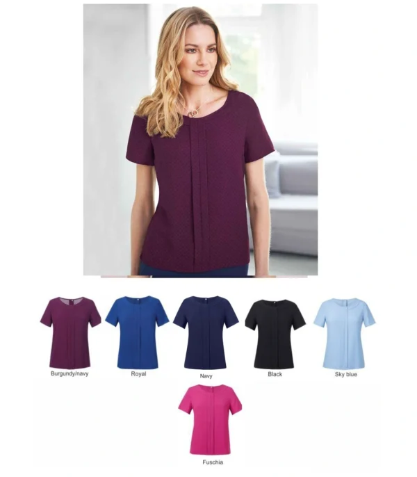 BK142 Brook Taverner Ladies Verona Short Sleeve Shirt