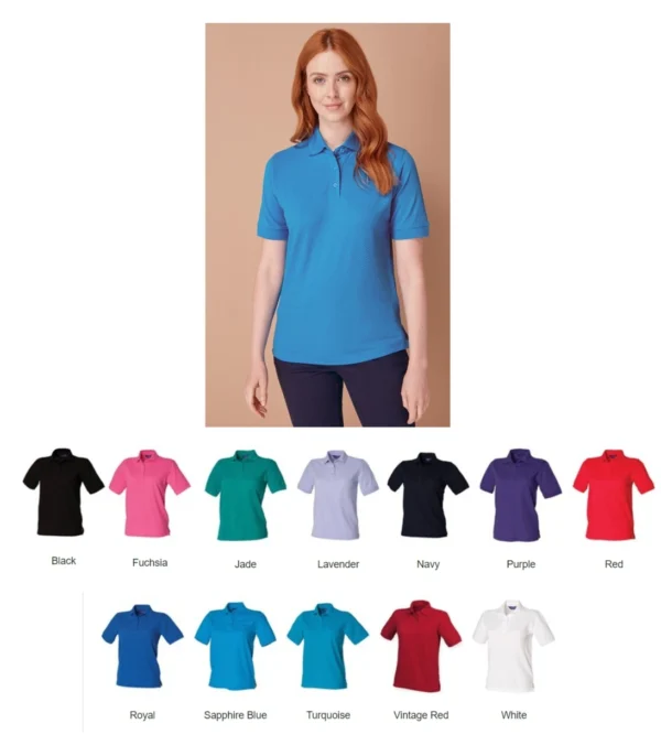Henbury H401 Ladies Poly/Cotton Polo Shirt