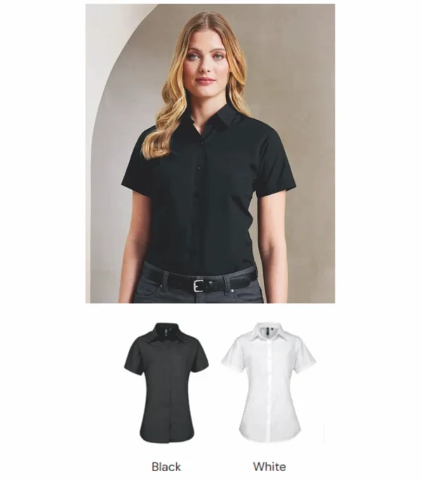 Premier PR309 Ladies Supreme Short Sleeve Poplin Shirt