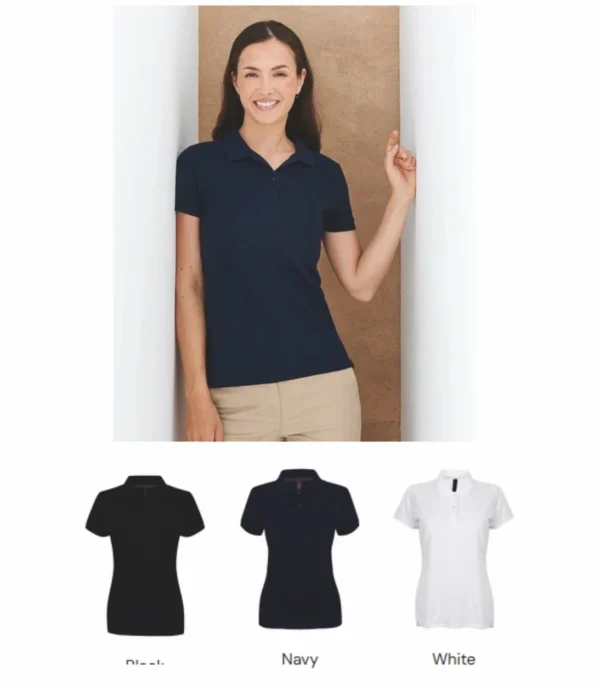 Henbury H102 Ladies Modern Fit Cotton Pique Polo Shirt