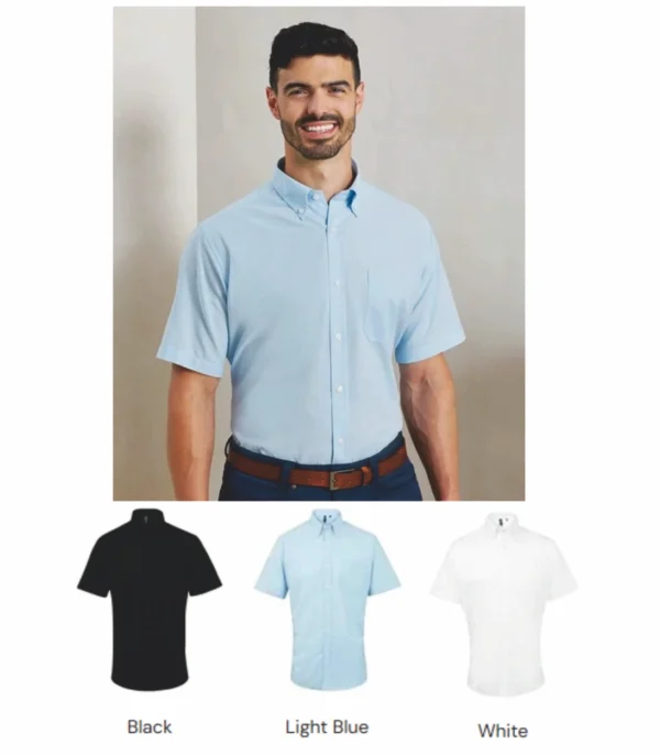 Premier PR236 Signature Men's short sleeve Oxford Shirt
