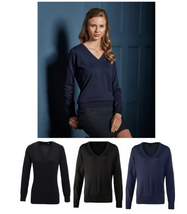 Premier PR696 Ladies V-Neck Sweater